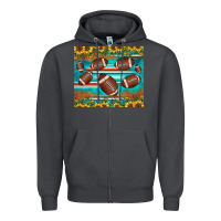 Smoke football turquoise sunflower Zipper Hoodie - JahusDesignShop
