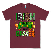 Burgundy irish i was gamer st. patricks day Classic Tee - Neo Western