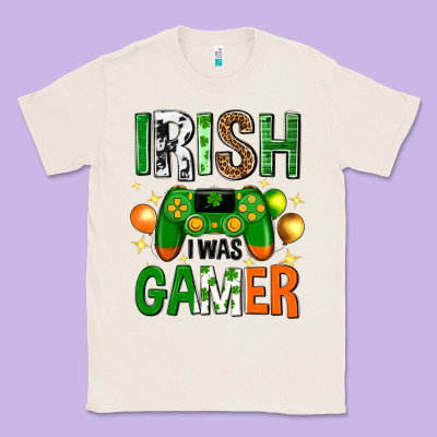 Irish I Was Gamer St. Patricks Day Classic Tee Designed By Neo Western