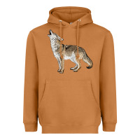 Meerkat Howling Coyote Heavyweight Hoodie - LillyAllenDesigns