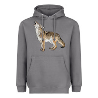 Storm Howling Coyote Heavyweight Hoodie - LillyAllenDesigns