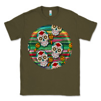 Army Green hispanic heritage month round earrings 4 Classic Tee - BundleAndBundleShop