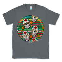 Charcoal Heather hispanic heritage month round earrings 4 Classic Tee - BundleAndBundleShop