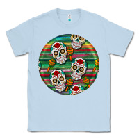 Dusty Blue hispanic heritage month round earrings 4 Classic Tee - BundleAndBundleShop