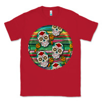 Red hispanic heritage month round earrings 4 Classic Tee - BundleAndBundleShop