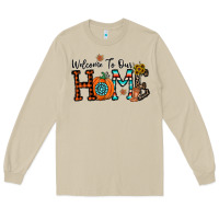 Mushroom welcome to our home Long Sleeve Tee - CowhideDigitalArt