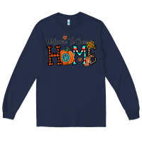 Navy welcome to our home Long Sleeve Tee - CowhideDigitalArt