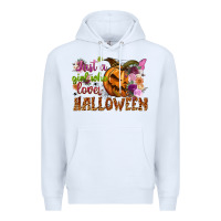 White just a girl who loves halloween Premium Hoodie - NancyCooperArtShop
