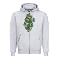 Heather Grey christmas gingerbread cookies patch Zipper Hoodie - BundleAndBundleShop