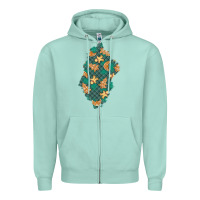 Seafoam christmas gingerbread cookies patch Zipper Hoodie - BundleAndBundleShop