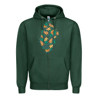 Sports Green christmas gingerbread cookies patch Zipper Hoodie - BundleAndBundleShop