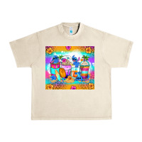 Sandshell stitch summer coffee cups Urban Heavy Tee - Zillion Design Studio