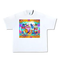 White stitch summer coffee cups Urban Heavy Tee - Zillion Design Studio
