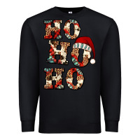 Black ho ho ho western christmas Premium Sweatshirt - Jasminsmagicworld
