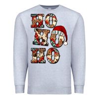 Heather Grey ho ho ho western christmas Premium Sweatshirt - Jasminsmagicworld
