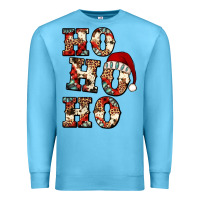 Ocean Blue ho ho ho western christmas Premium Sweatshirt - Jasminsmagicworld