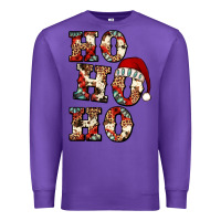 Purple ho ho ho western christmas Premium Sweatshirt - Jasminsmagicworld
