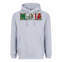 Heather Grey mexican flag mama Heavyweight Hoodie - Jasminsmagicworld