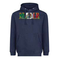 Navy mexican flag mama Heavyweight Hoodie - Jasminsmagicworld