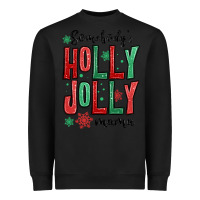 Black somebodys holly jolly mama Heavyweight Sweatshirt - MaliasSmallBusiness