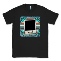 Black gemstone turquoise serape custom photo frame coaster Classic Tee - BarkalooDesign