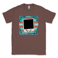 Chestnut gemstone turquoise serape custom photo frame coaster Classic Tee - BarkalooDesign