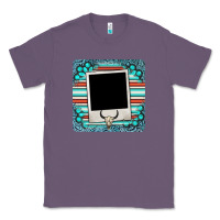 Lavender gemstone turquoise serape custom photo frame coaster Classic Tee - BarkalooDesign