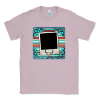 Lilac gemstone turquoise serape custom photo frame coaster Classic Tee - BarkalooDesign