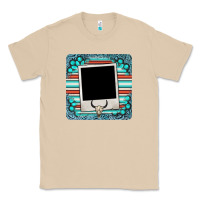 Mushroom gemstone turquoise serape custom photo frame coaster Classic Tee - BarkalooDesign