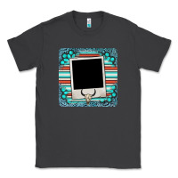 Smoke gemstone turquoise serape custom photo frame coaster Classic Tee - BarkalooDesign