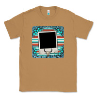Toasted Coconut gemstone turquoise serape custom photo frame coaster Classic Tee - BarkalooDesign