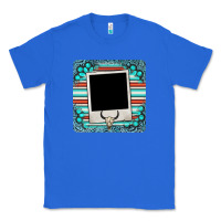 True Royal gemstone turquoise serape custom photo frame coaster Classic Tee - BarkalooDesign