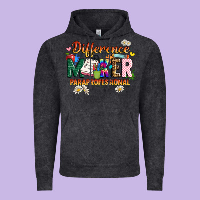 Difference Maker Paraprofessional Vintage Hoodie Designed By Jahusdesignshop