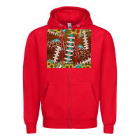 Red football leopard gemstone sunflower Zipper Hoodie - JahusDesignShop