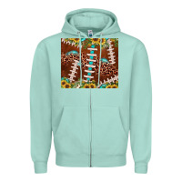 Seafoam football leopard gemstone sunflower Zipper Hoodie - JahusDesignShop