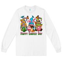 White Happy Easter Day gnomies Long Sleeve Tee - Neo Western