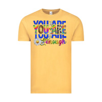 Vintage Mustard you are enough with daisies Vintage Tee - texasbilliewilder