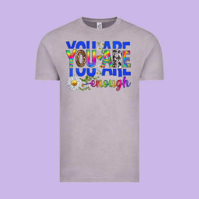 Vintage Tee you are enough with daisies