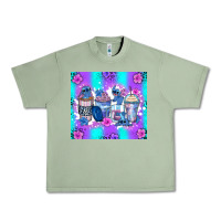 Oil Green stitch coffee cups Urban Heavy Tee - Zillion Design Studio
