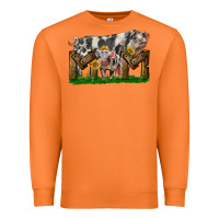 Carrot Western Mom With Spotted Pig And Baby Pig Premium Sweatshirt - LillyAllenDesigns