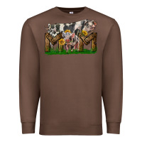 Chestnut Western Mom With Spotted Pig And Baby Pig Premium Sweatshirt - LillyAllenDesigns