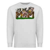 Dove Grey Western Mom With Spotted Pig And Baby Pig Premium Sweatshirt - LillyAllenDesigns