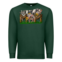 Sports Green Western Mom With Spotted Pig And Baby Pig Premium Sweatshirt - LillyAllenDesigns