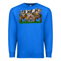 True Royal Western Mom With Spotted Pig And Baby Pig Premium Sweatshirt - LillyAllenDesigns