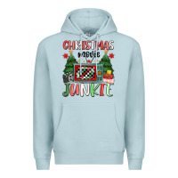 Blue Mist Christmas movie junkie Premium Hoodie - MaliasSmallBusiness