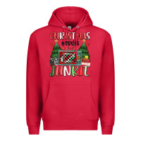 Cardinal Christmas movie junkie Premium Hoodie - MaliasSmallBusiness