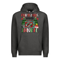 Charcoal Heather Christmas movie junkie Premium Hoodie - MaliasSmallBusiness