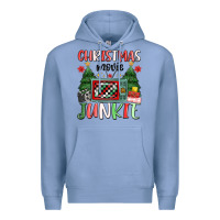 Colony Blue Christmas movie junkie Premium Hoodie - MaliasSmallBusiness