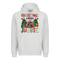 Dove Grey Christmas movie junkie Premium Hoodie - MaliasSmallBusiness
