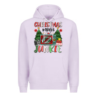 Lilac Christmas movie junkie Premium Hoodie - MaliasSmallBusiness